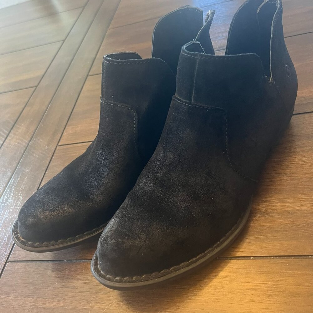 Born Black Leather Booties